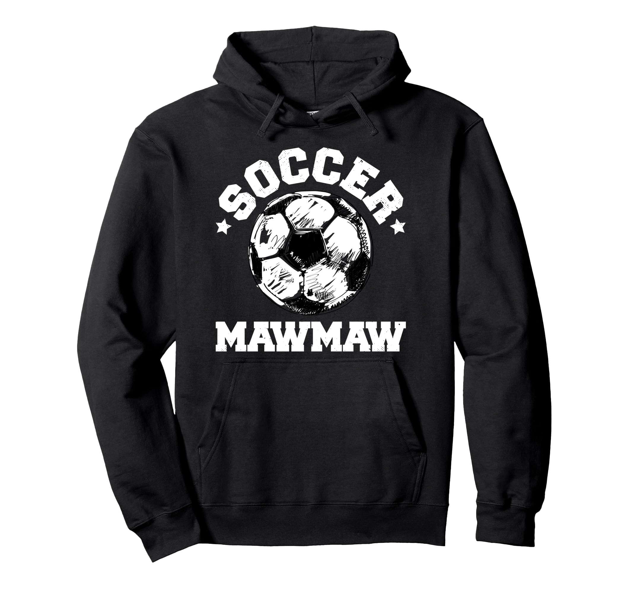 Soccer Mawmaw Soccer Ball Distressed Funny Hoodie - Unique Graphic Unisex