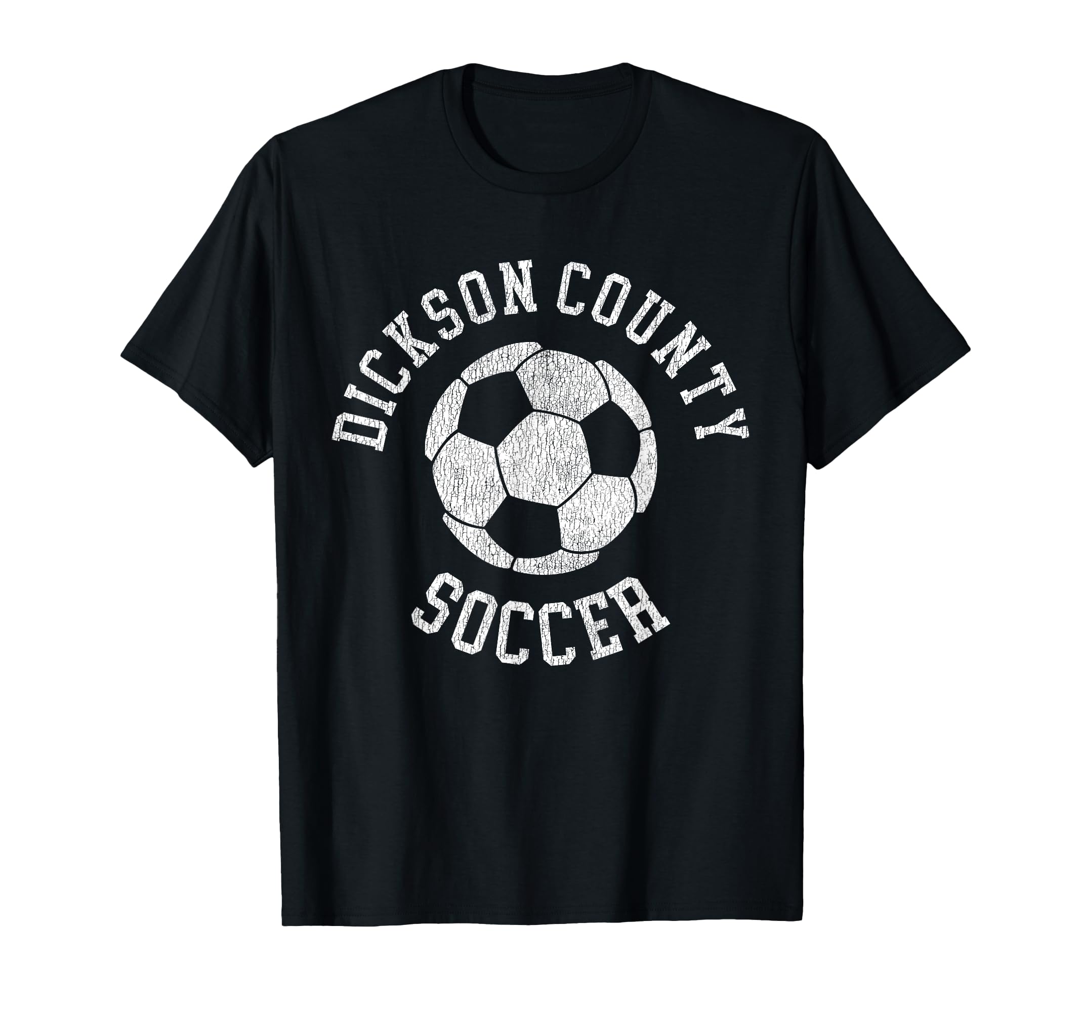 Dickson County Soccer Distressed 90S T-Shirt - Custom Art Print for Adults