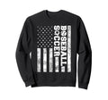 American Distressed Flag Funny Sweatshirt - Novelty Apparel for Adults
