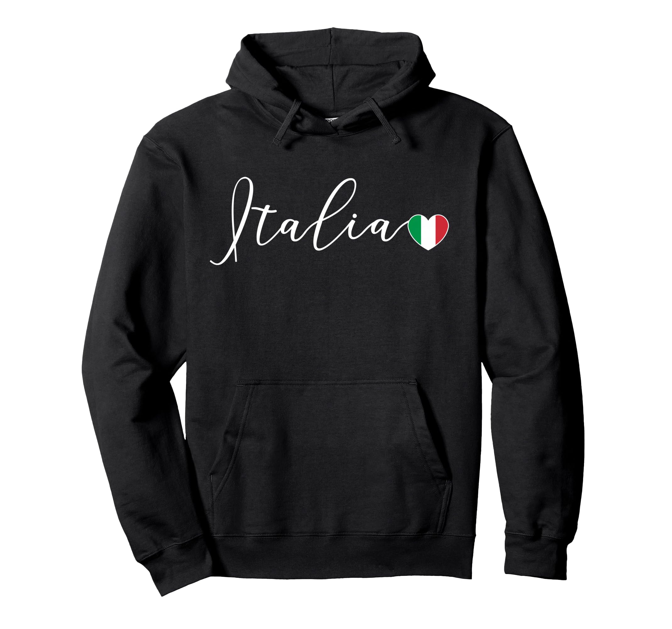 Italia Simple Love Italian Flag Heart Hoodie - Aesthetic Graphic Men Women