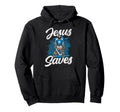 Ice Hockey Goalie Goalkeeper Jesus Jesus Hoodie - Graphic Print for Adults