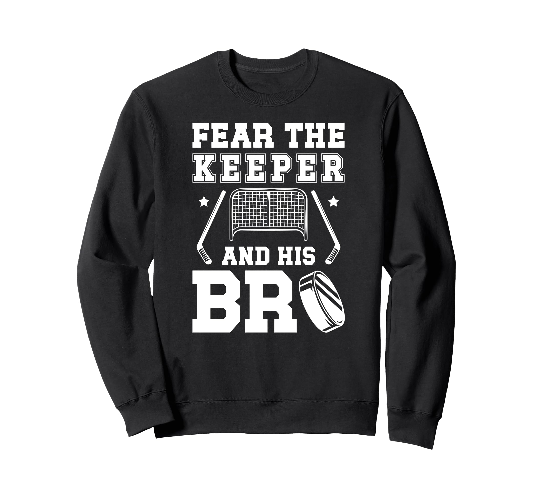 Funny Hockey Keeper Brother Hockey Sweatshirt - Minimalist Print Men Women