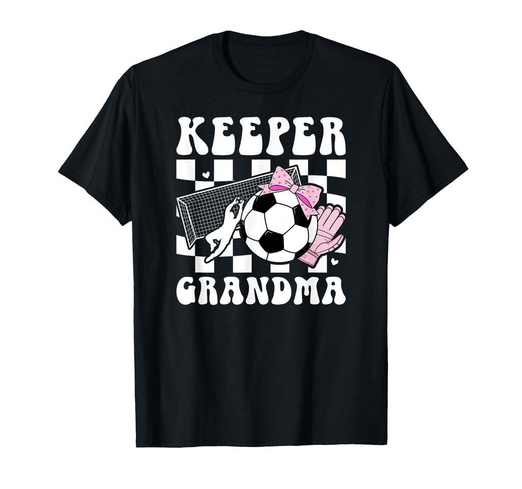 Groovy Soccer Keeper Grandma Soccer T-Shirt - Custom Art Print Men Women