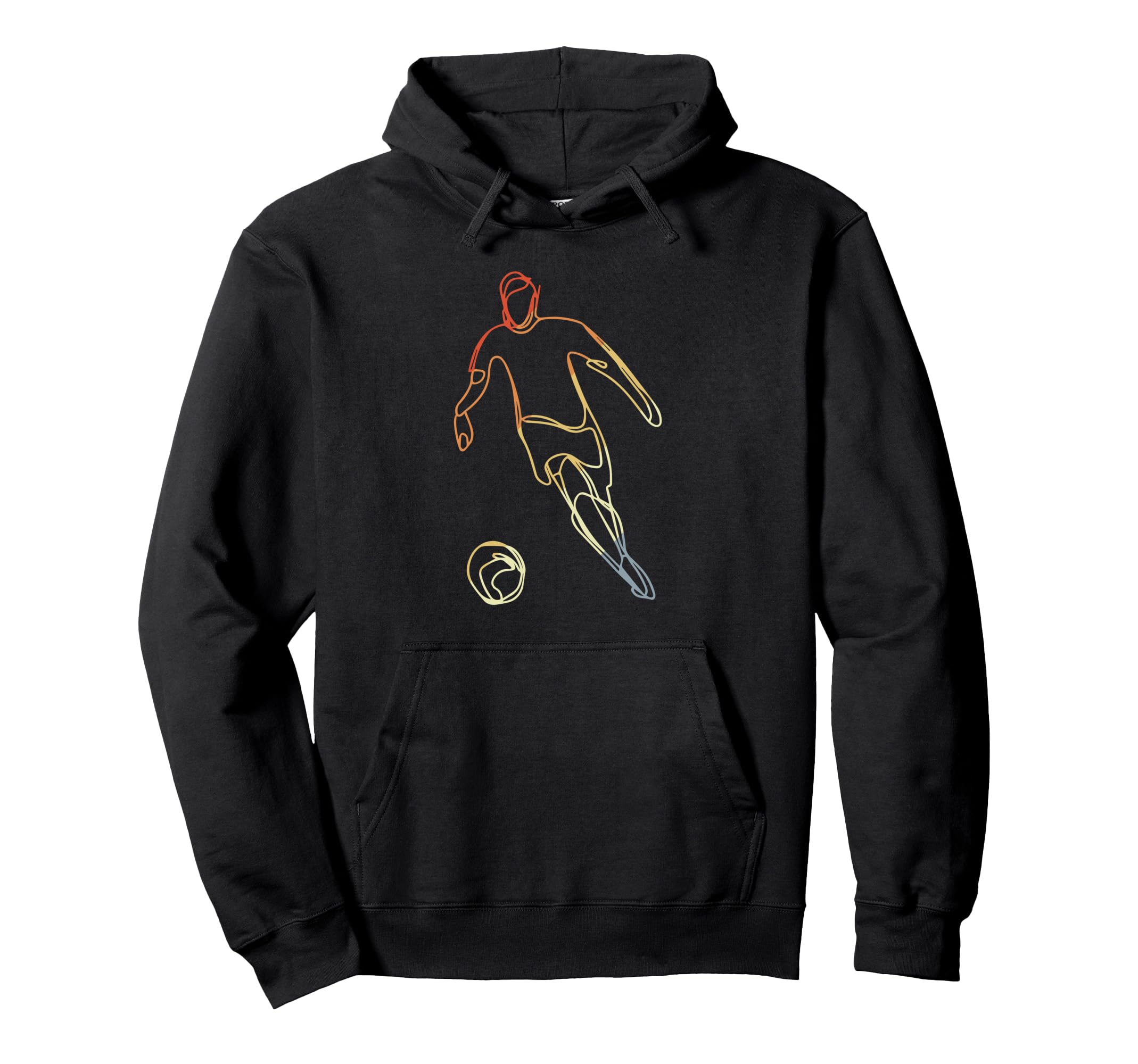 Soccer Player Drawing Hoodie - Aesthetic Graphic Unisex