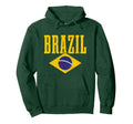 Brazil Brazilian Flag Brasil Pride Green Hoodie - Unique Graphic Unisex