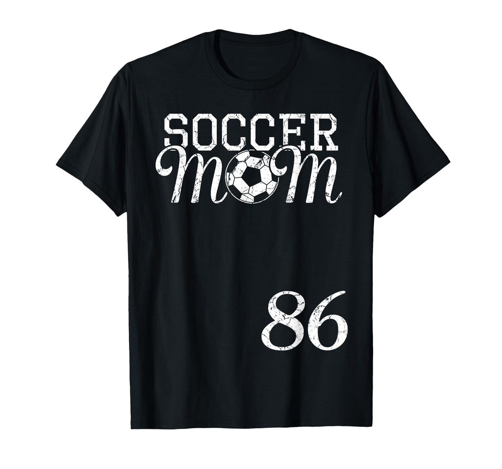 Soccer Mom Jersey Number 86 Favorite Player T-Shirt - Graphic Print Unisex