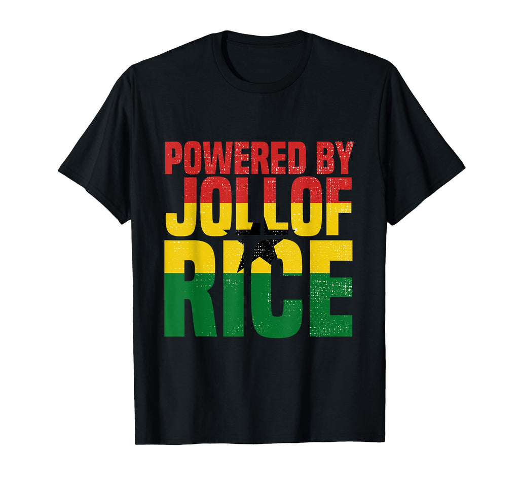 Powered Jollof Rice Ghana Gifts Ghanaians T-Shirt - Unique Graphic Unisex