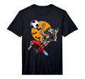 Soccer Skeleton Halloween Soccer T-Shirt - Minimalist Print Unisex