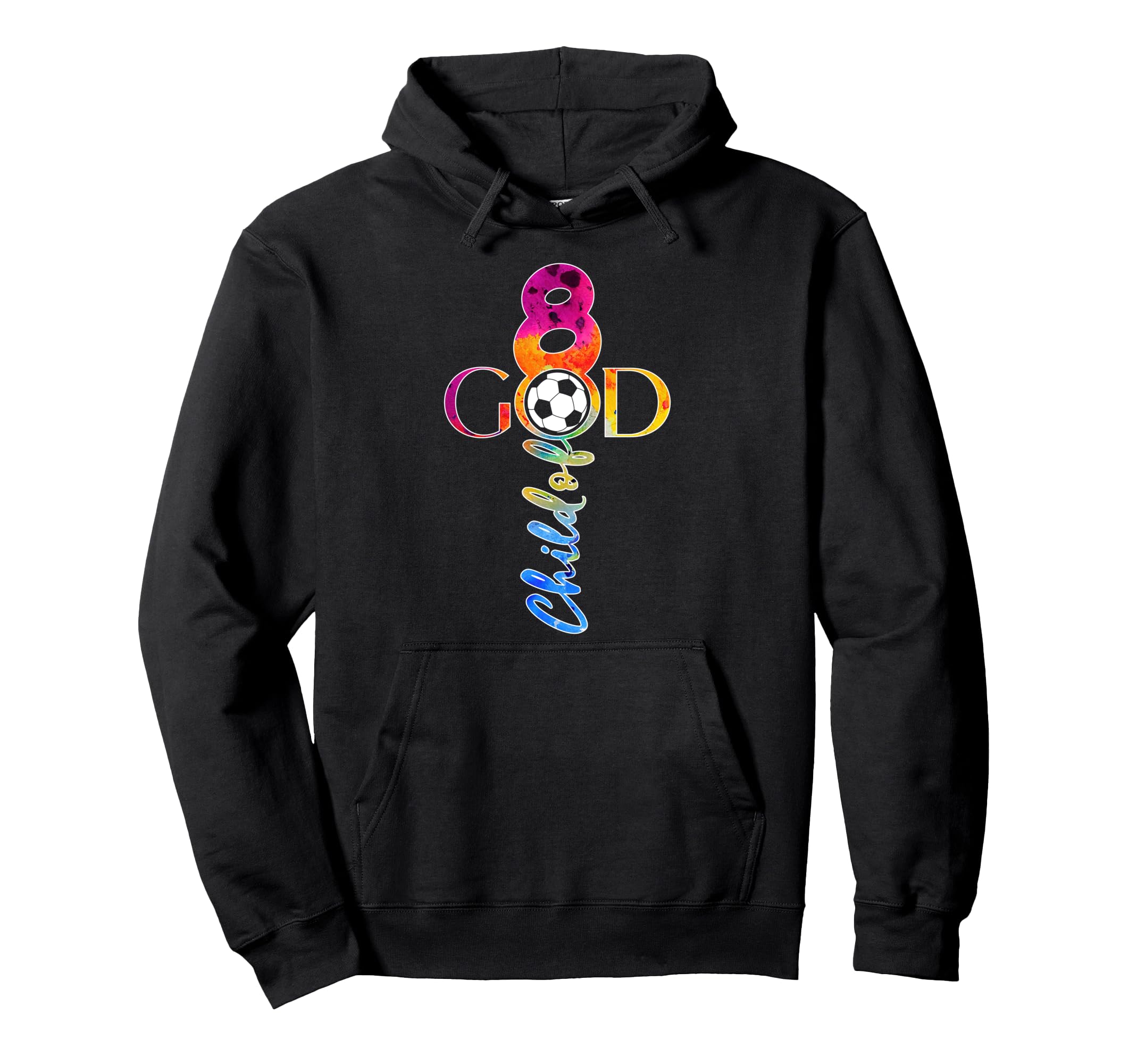 Jesus 8 Years Child God Soccer 8Th Hoodie - Graphic Print for Adults