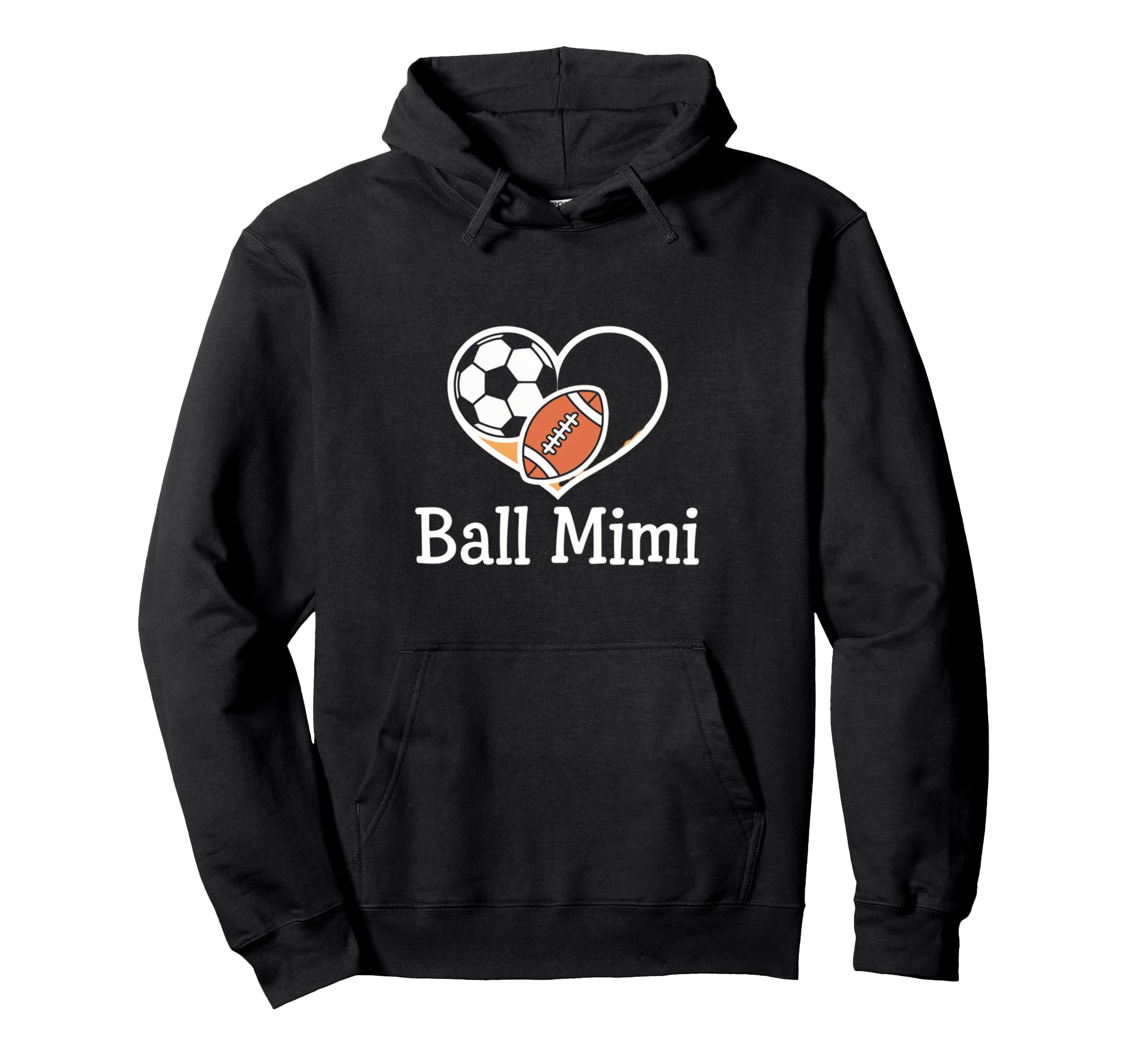 Ball Mimi Heart Funny Soccer Hoodie - Casual Everyday Wear Men Women