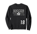 Number 18 Soccer Mom Mothers Day 18 Sweatshirt - Streetwear Style Unisex