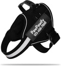 PawPawify Custom No Pull Dog Harness with Name and Phone Number, Heavy Duty Personalized Pet Vest to Prevent Tugging, Pulling, or Choking, Training and Walking (New Black, XL (60-85 LBS))