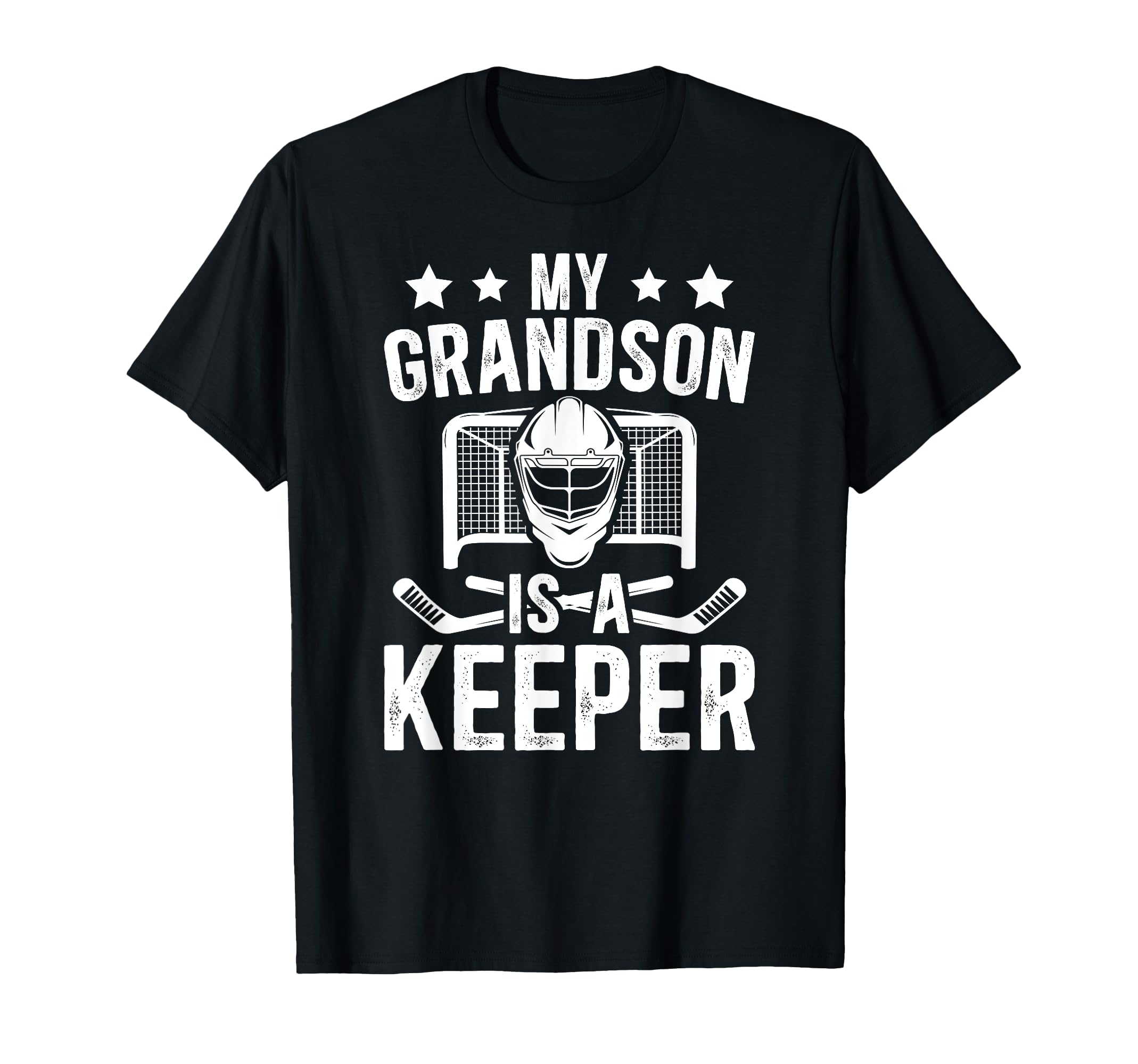 Proud Hockey Keeper Papa Ice Hockey T-Shirt - Unique Graphic Men Women
