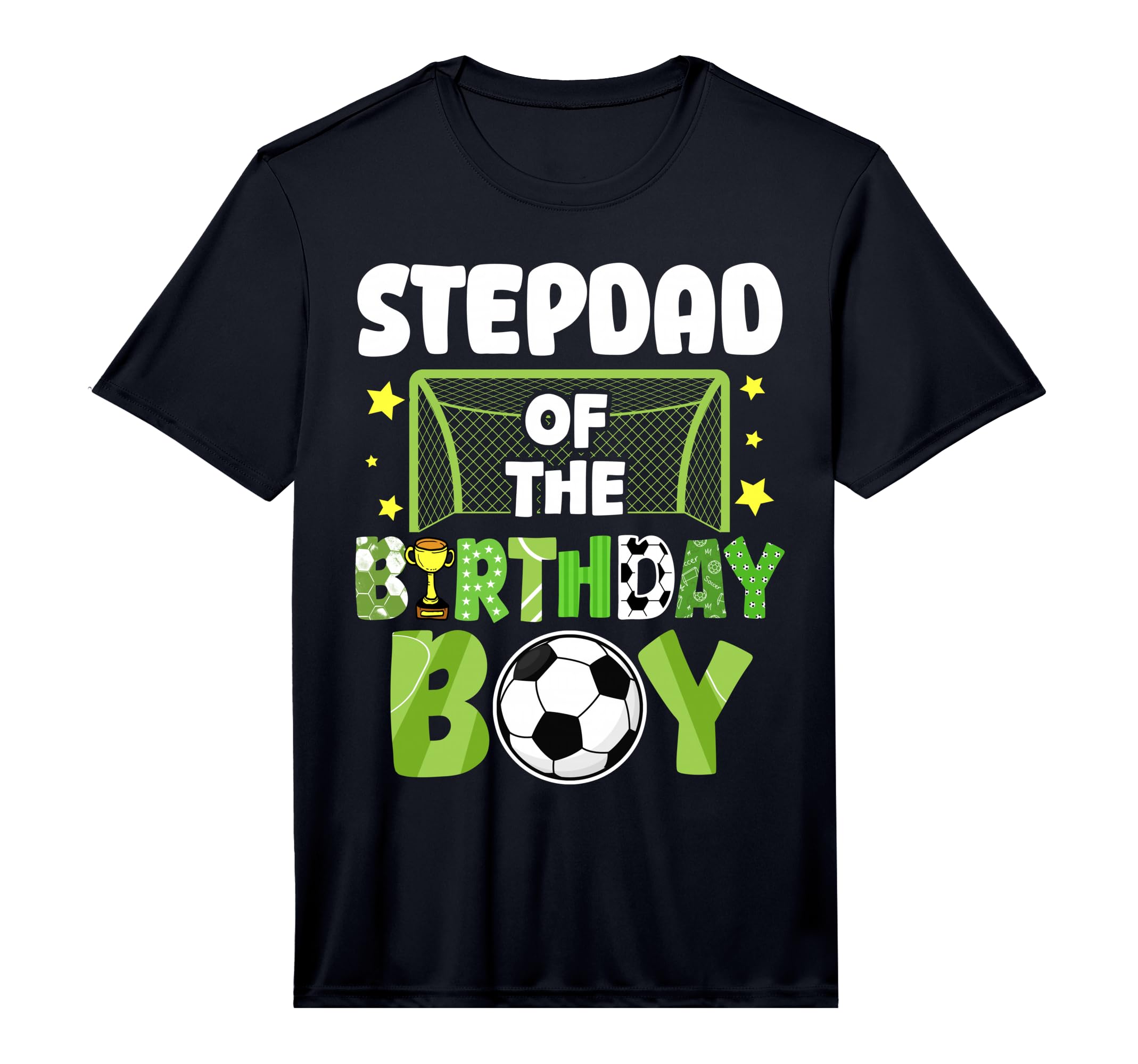 Mens Soccer Stepdad Birthday Party T-Shirt - Graphic Print Men Women