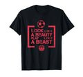 Like Beauty Play Like Beast Womens Soccer T-Shirt - Custom Art Print Unisex
