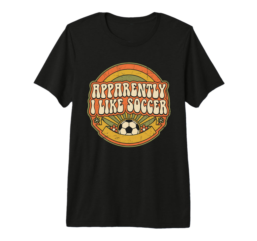 Apparently I Like Soccer Game Day Tri Blend T-Shirt - Unique Graphic Unisex