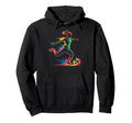 Colorful Funny Soccer Player Fan Dad Mom Hoodie - Trendy Graphic Unisex