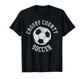 Crosby County Soccer Distressed 90S T-Shirt - Novelty Apparel Unisex