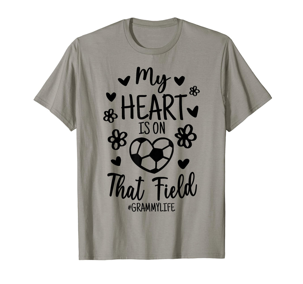 My Heart Is That Field Soccer Grammy T-Shirt - Minimalist Print Men Women