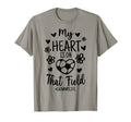 My Heart Is That Field Soccer Grammy T-Shirt - Minimalist Print Men Women