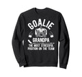 Funny Hockey Goalie Grandpa Hockey Sweatshirt - Graphic Print for Adults