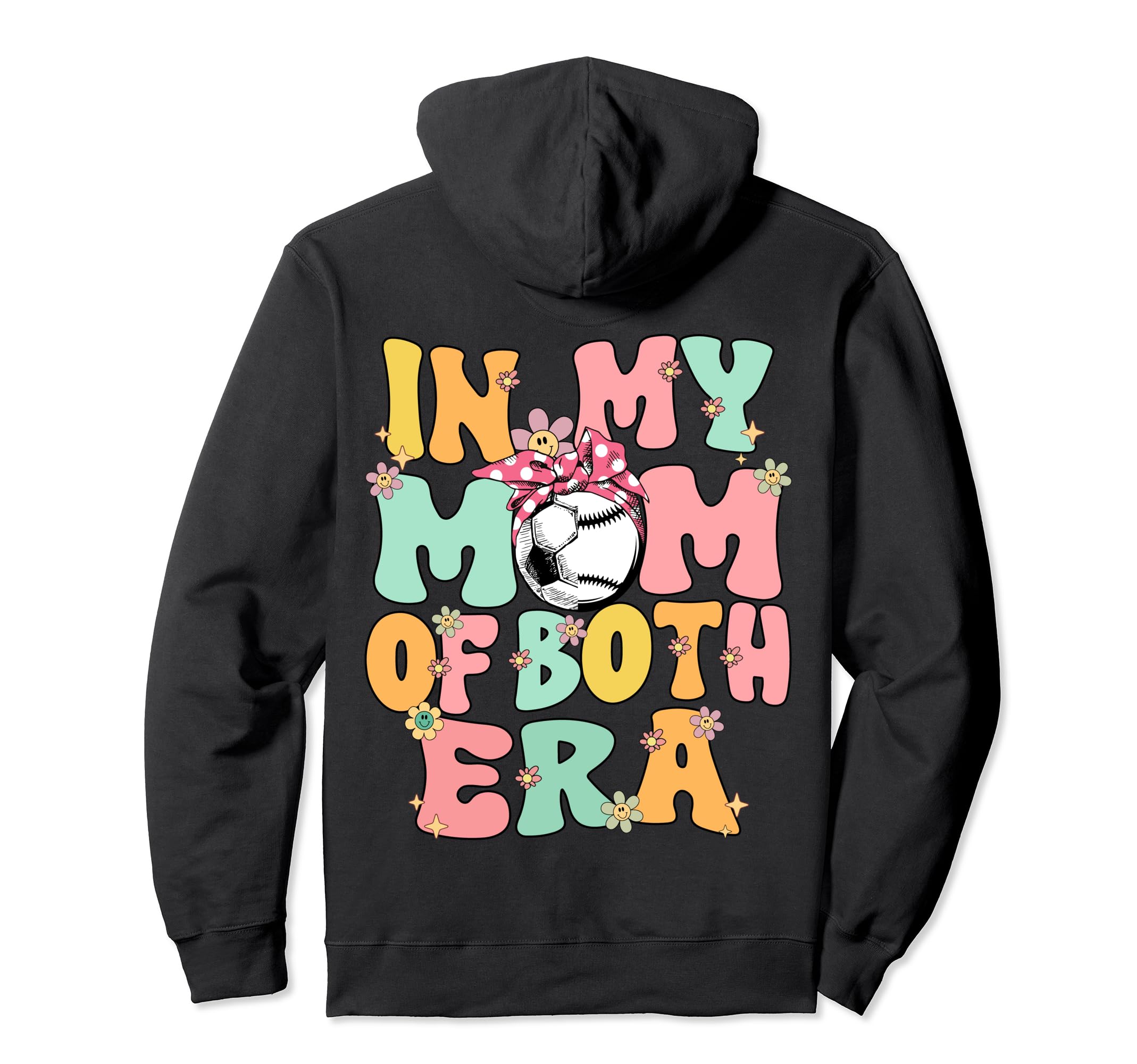 My Mom Both Era Baseball Soccer Hoodie - Casual Everyday Wear for Adults