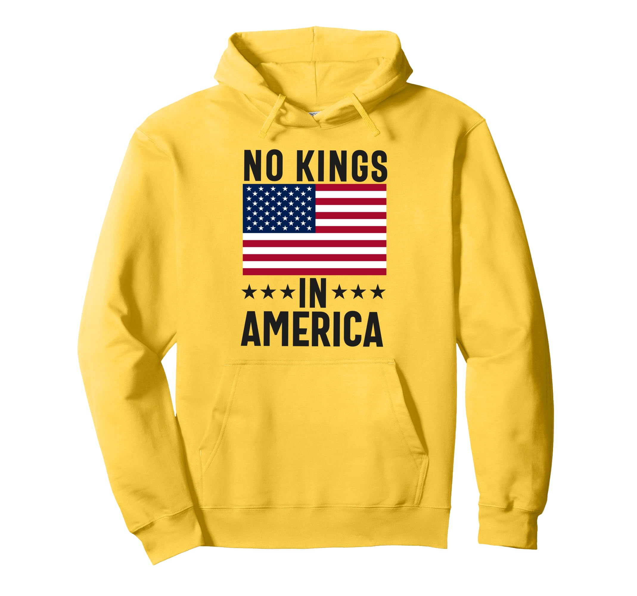 No Kings America Flag Protest Save Hoodie - Graphic Print Men Women