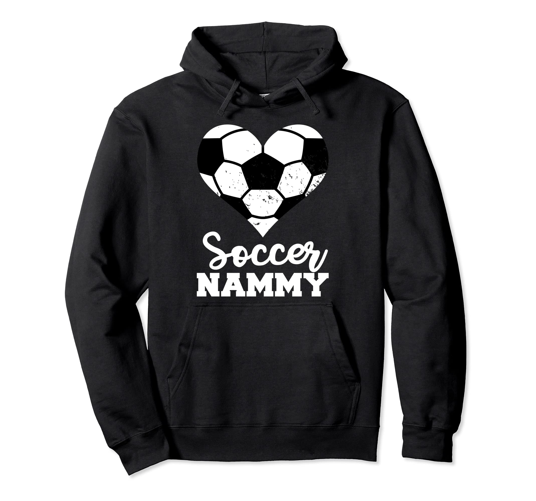 Soccer Nammy Funny Soccer Heart Hoodie - Novelty Apparel for Adults