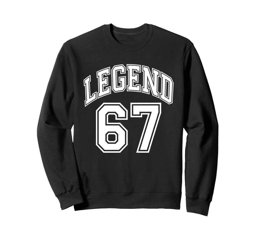 67Th Birthday Legend Number 67 Sweatshirt - Custom Art Print for Adults
