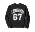 67Th Birthday Legend Number 67 Sweatshirt - Custom Art Print for Adults