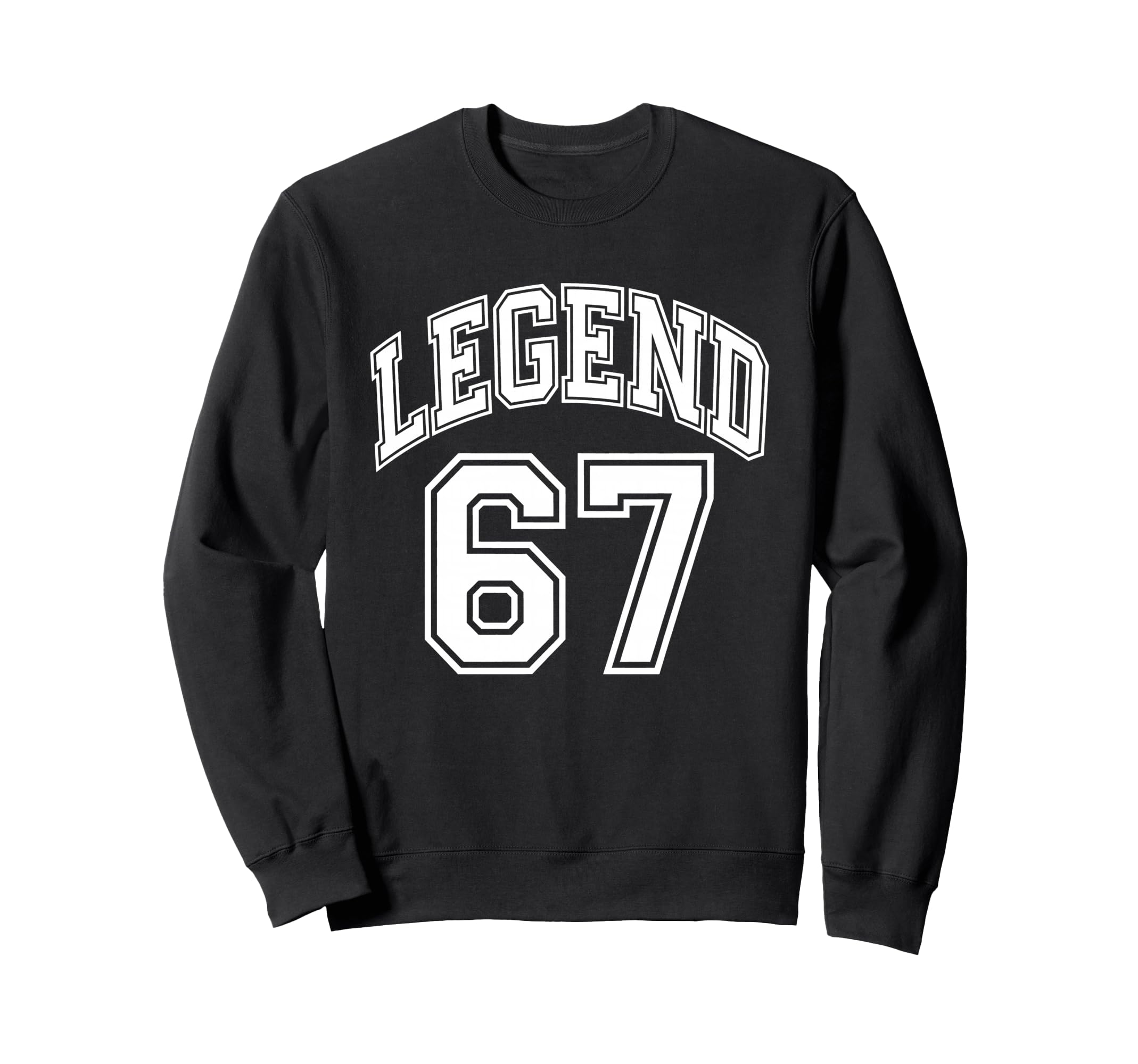 67Th Birthday Legend Number 67 Sweatshirt - Custom Art Print for Adults