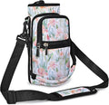 25/32/40/64oz Water Bottle Bag Holder Carrier-Insulated Crossbody Sling Case Sleeve with Strap & Pockets for Men Women Gym Cycling Travel Walking Hiking Camping