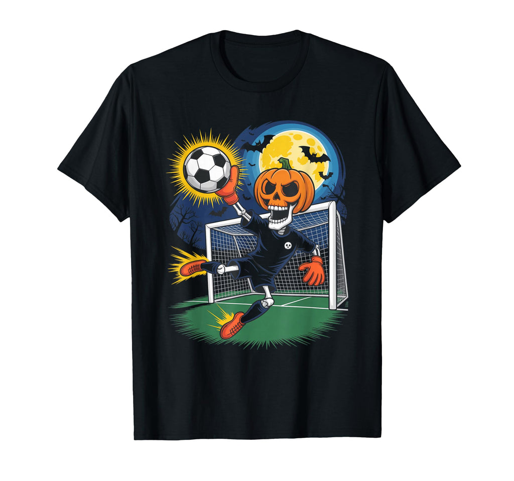 Pumpkin Head Goalkeeper Soccer T-Shirt - Streetwear Style Men Women