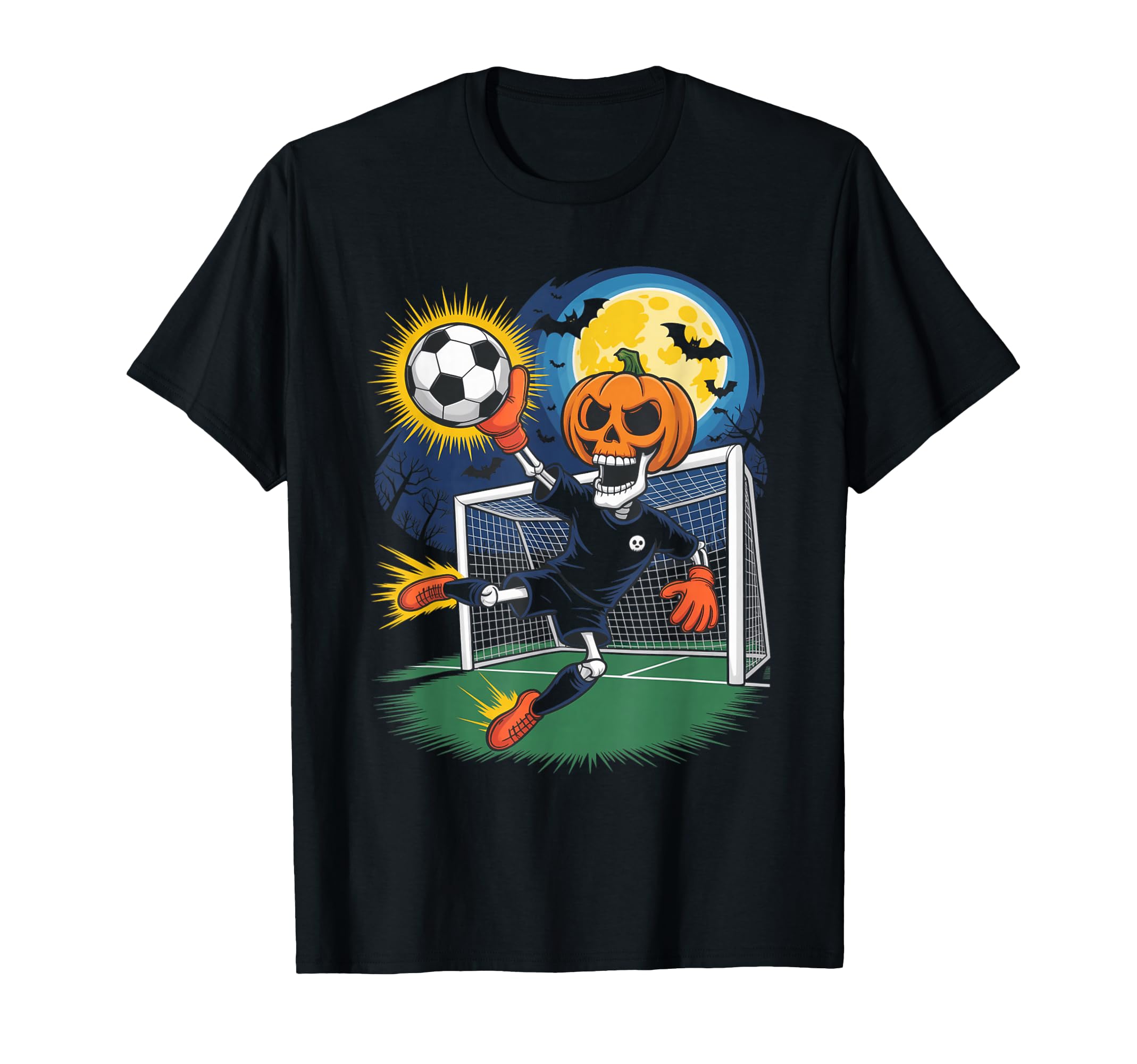 Pumpkin Head Goalkeeper Soccer T-Shirt - Streetwear Style Men Women