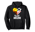 Ball Mum Funny Soccer Baseball Hoodie - Novelty Apparel for Adults