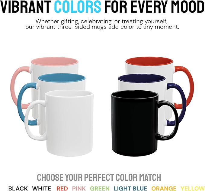 Personalized Coffee Mug – Custom Photo, Text, or Logo Ceramic Mug Tea Cup | Taza Personalizada with Picture or Message | Customized Gift Idea for Men & Women, Mom, Dad, Friends - White/Pink | 11oz