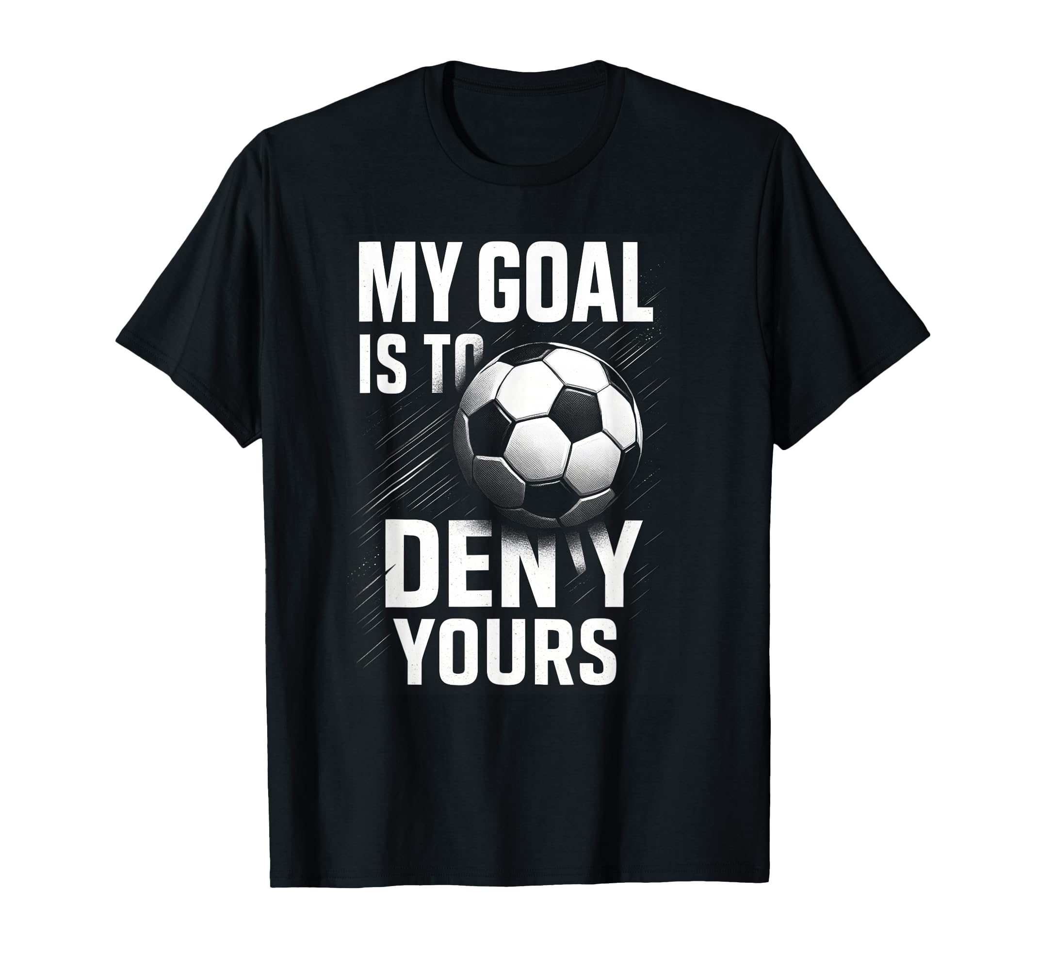Competitive Soccer Goalkeeper T-Shirt - Minimalist Print for Adults