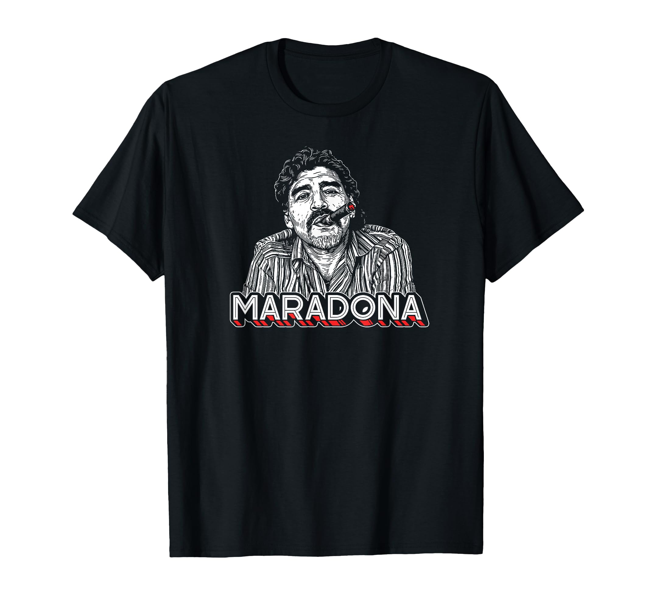 Diego Maradona Cigar Soccer Icon T-Shirt - Trendy Graphic Men Women