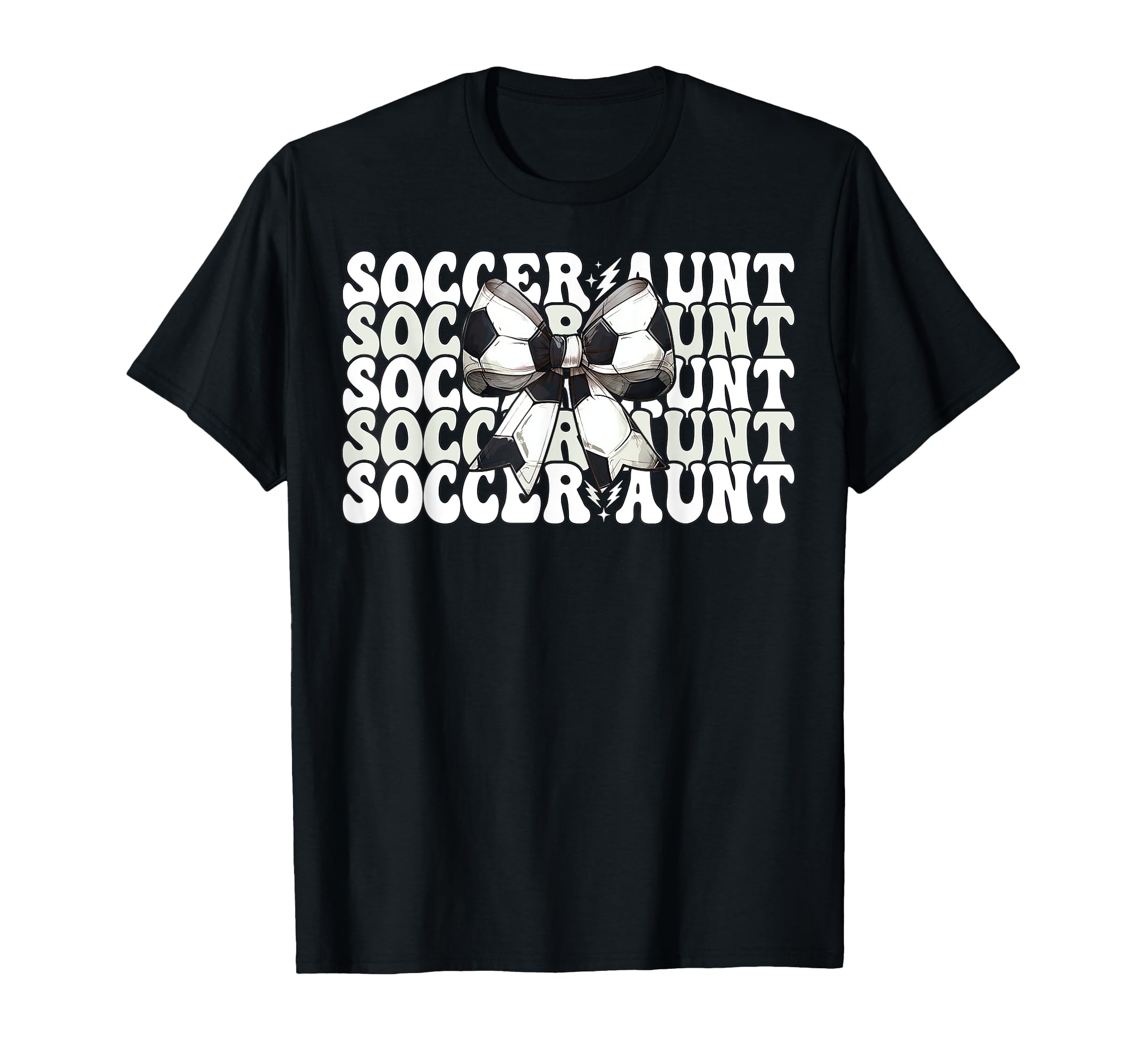 Womens Coquette Bow Ribbon Soccer T-Shirt - Trendy Graphic for Adults
