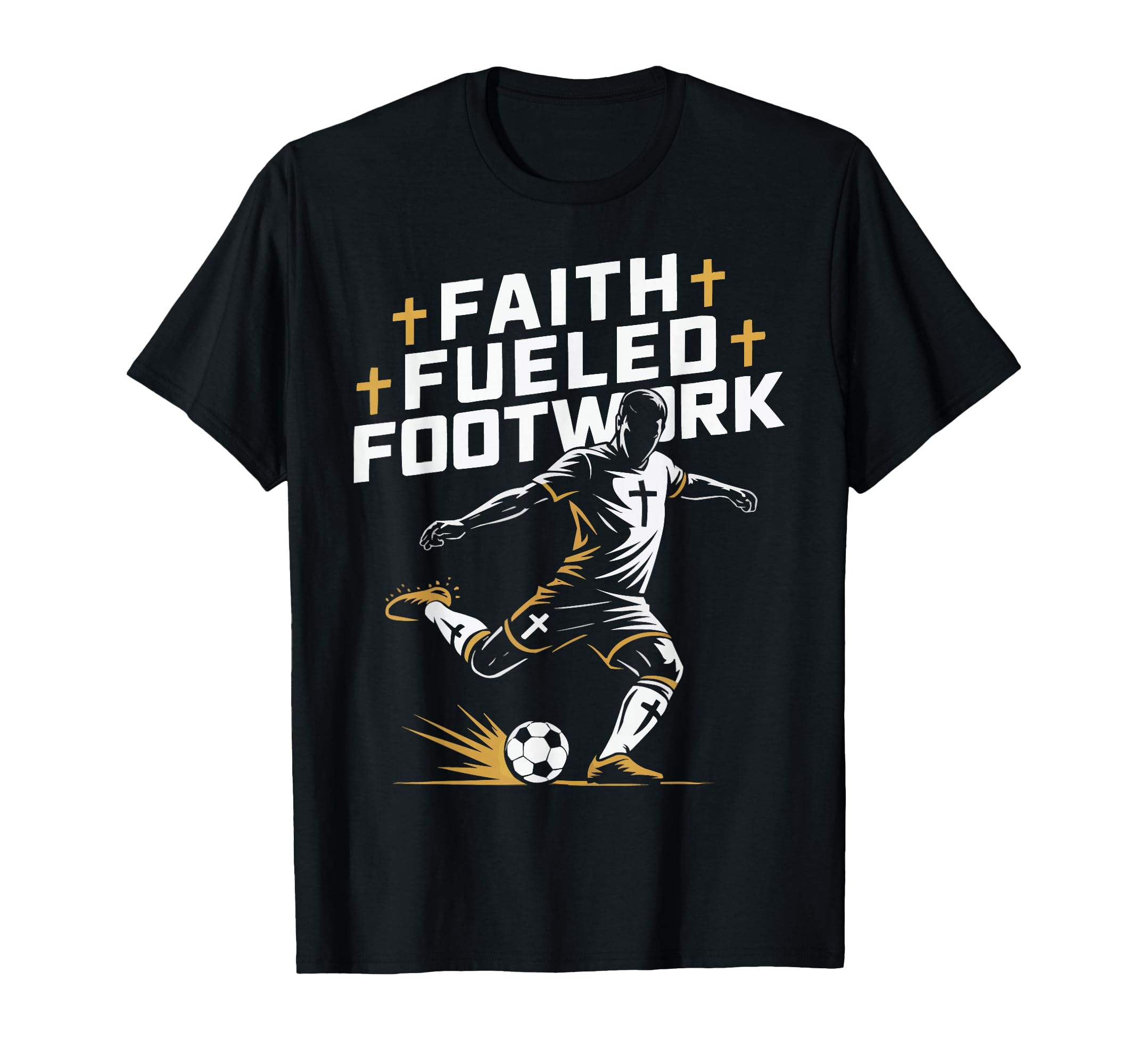 Christian Soccer Player Religious Bible T-Shirt - Graphic Print Men Women
