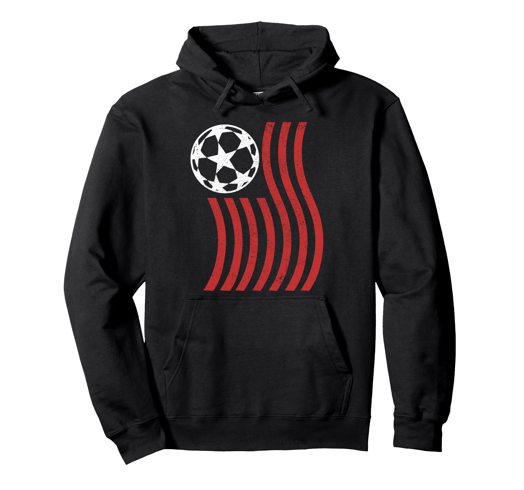 Soccer American Flag Patriotic Hoodie - Minimalist Print Men Women