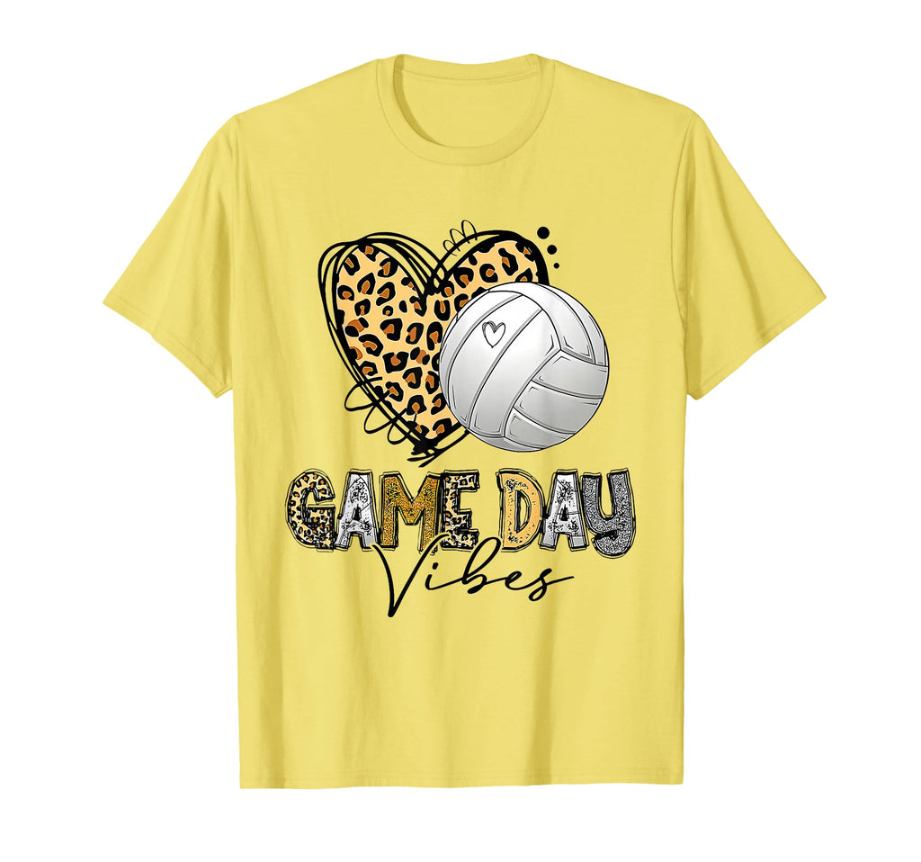Volleyball Game Day Vibes Sport Heart T-Shirt - Unique Graphic Unisex