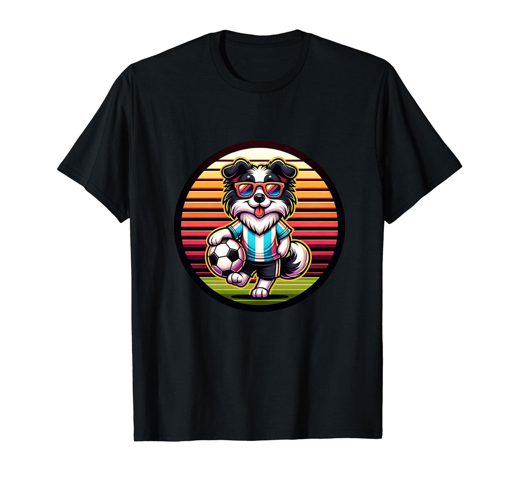 Border Collie Dog Soccer Champion Fan T-Shirt - Trendy Graphic Unisex