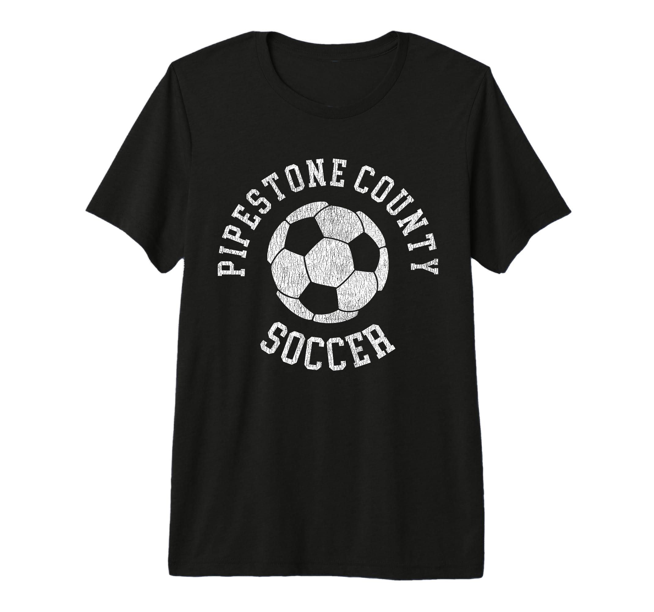 Pipestone County Soccer Distressed T-Shirt - Streetwear Style Men Women