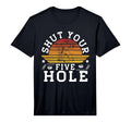 Mens Shut Your Five Hole Ice Hockey T-Shirt - Streetwear Style for Adults