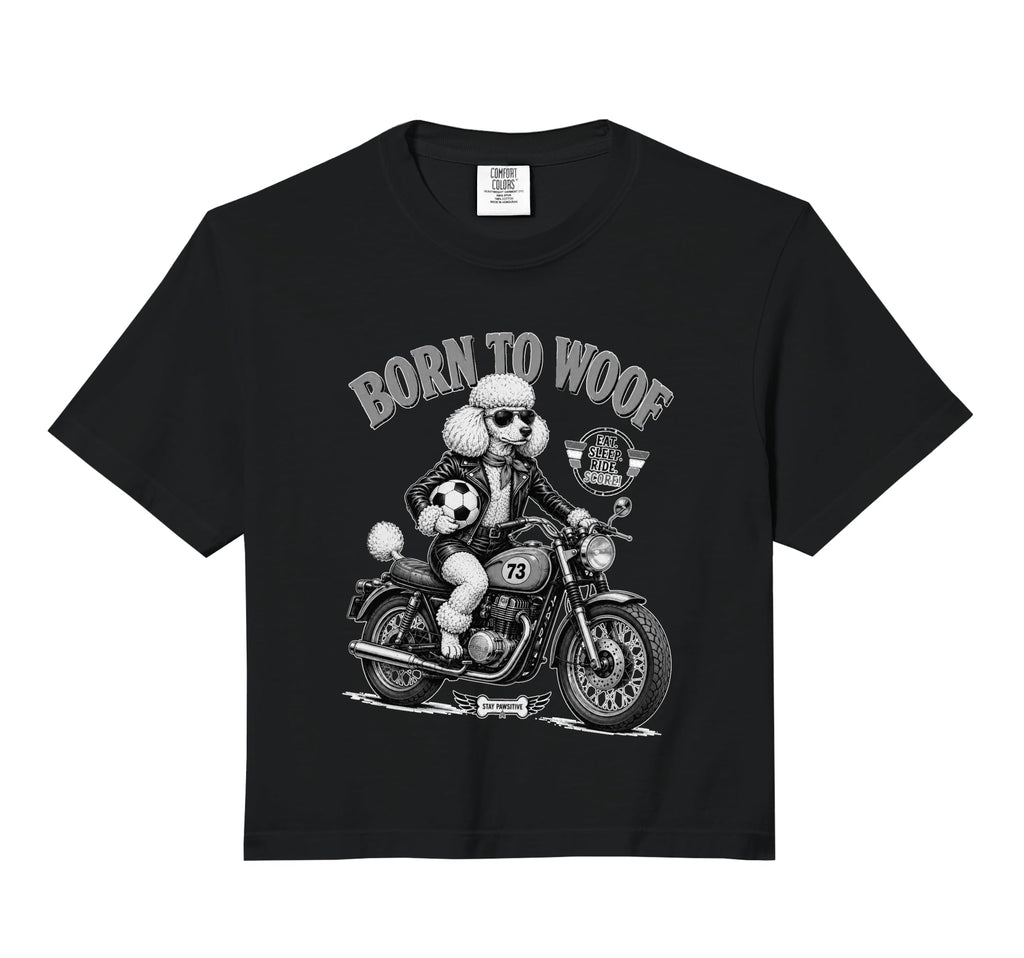Poodle Motorbike Love Footbal Soccer T-Shirt - Trendy Graphic for Adults