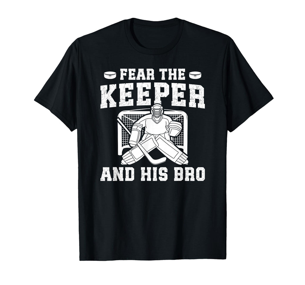 Funny Hockey Keeper Brother Hockey T-Shirt - Novelty Apparel for Adults