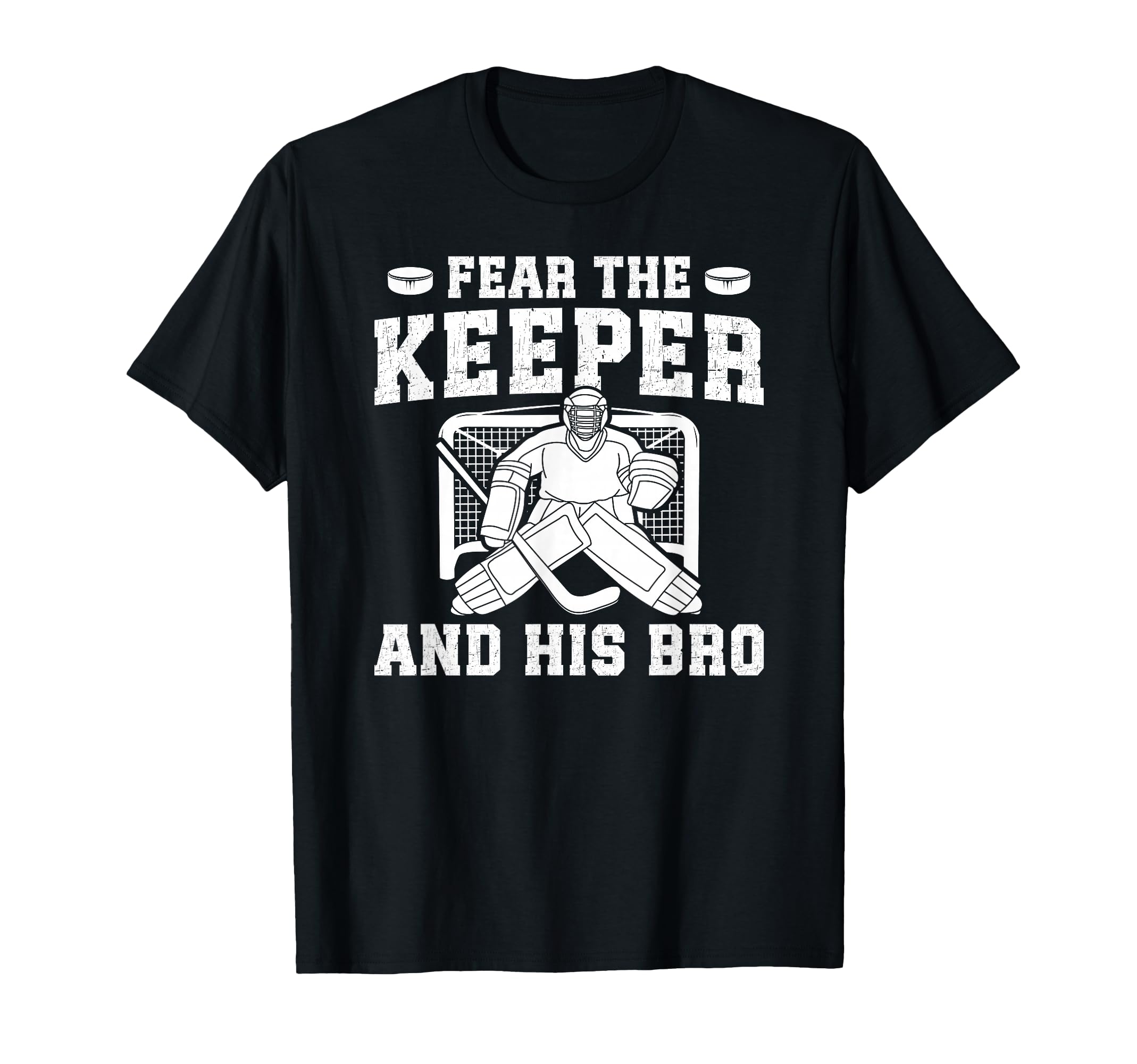 Funny Hockey Keeper Brother Hockey T-Shirt - Novelty Apparel for Adults