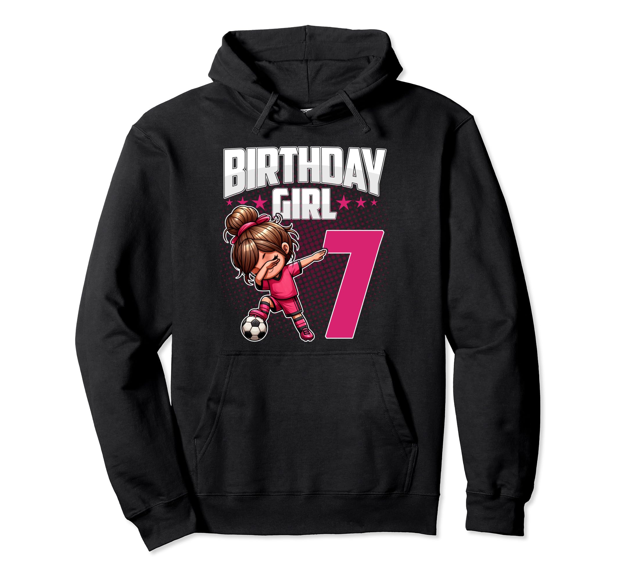 7Th Birthday Soccer Dabbing 7 Years Old Hoodie - Graphic Print for Adults