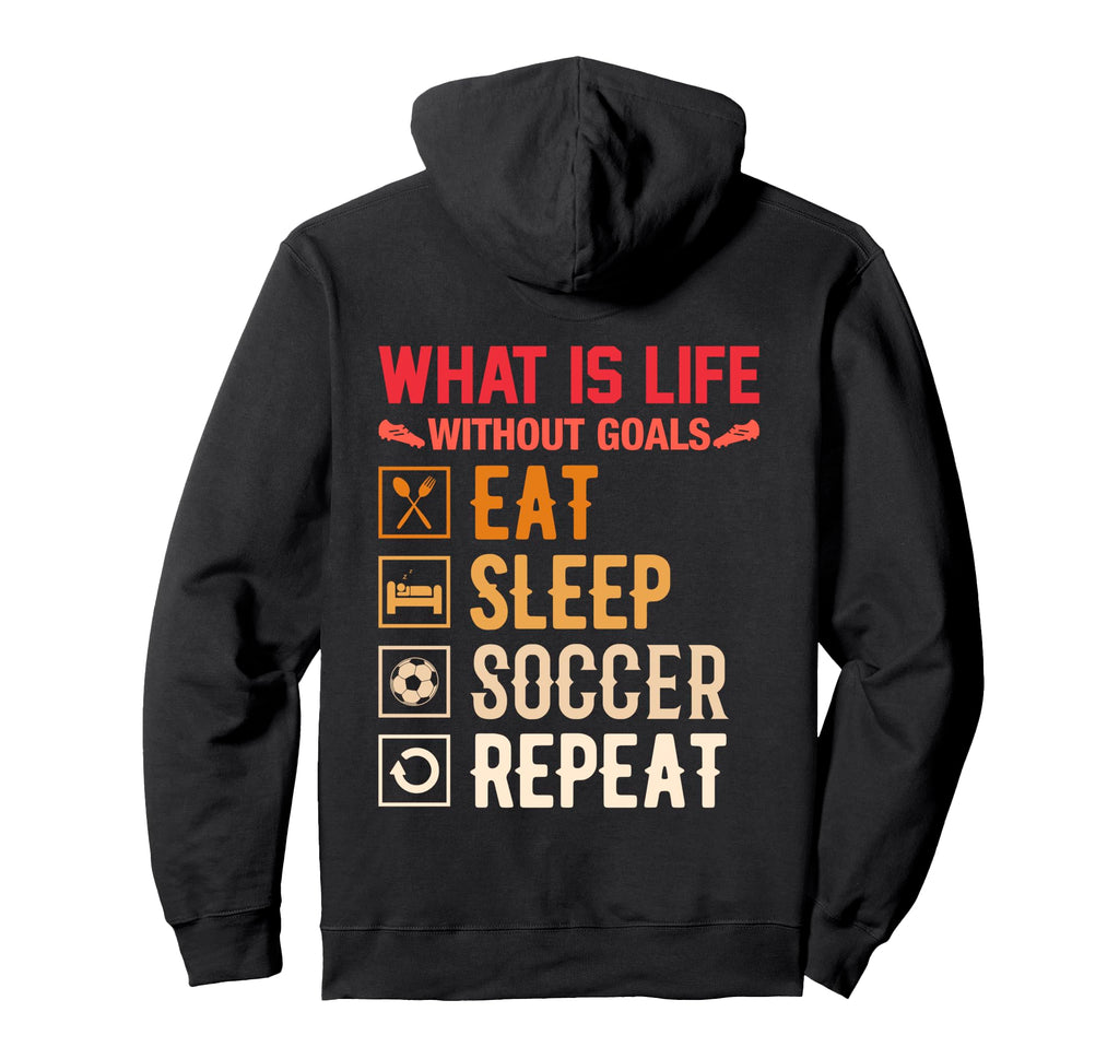 Eat Sleep Soccer Repeat Football Hoodie - Custom Art Print for Adults
